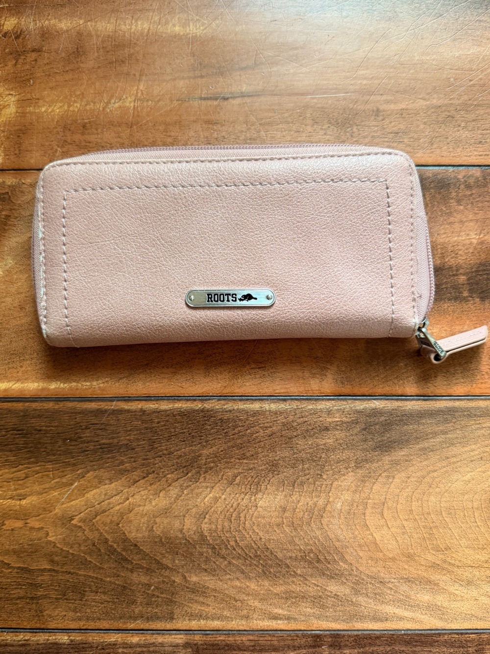 Roots Blush Pink Zip Around Continental Wallet - Picture 2 of 10